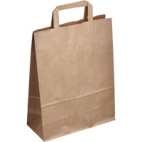 Пакеты-сумки крафт с плоскими ручками размеры в ассорт.
