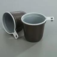 Чашка кофейная 200мл коричнево-белая PS