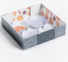 Коробка для макарун с подложками Best wishes, 12 × 12 × 3 см