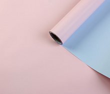 Пленка матовая для цветов,двухсторонняя,"Зефир", розово-голубой, 0,6 х 10 м