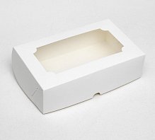 Коробка складная под зефир,белый, 25 х 15 х 7 см