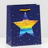 Пакет подарочный "Волшебная звезда", 11,5 х 14,5 х 6,5 см