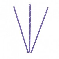 Трубочки для коктейля "Горох", цвет фиолетовый (набор 12 шт.)