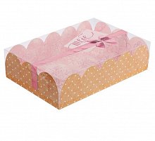 Коробка подарочная с PVC крышкой «Очарование», 20 × 30 × 8 см