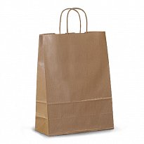 Пакеты-сумки крафт с кручеными ручками размеры в ассорт.