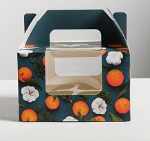 Коробочка для кексов «Счастья», 16 × 16 × 10 см
