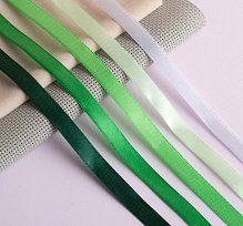Набор атласных лент, 5 шт, размер 1 ленты: 10 мм × 23 ± 1 м, цвет зелёный спектр
