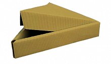 Коробка 260*260*260*40 треугольная для пирога или пиццы крафт из микрогофрокартона бур/бур