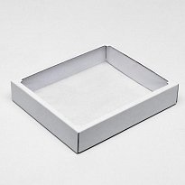 Коробка сборная без печати крышка-дно белая с окном 37 х 32 х 7 см