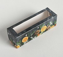 Коробочка для макарун «Мандариновое настроение», 18 × 5.5 × 5.5 см