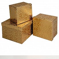 Набор коробок 3 в 1 "Золотой орнамент", 17 х 17 х 12 - 13 х 13 х 10 см