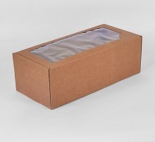 Коробка самосборная бесклеевая, крафт, бурая 16 х 35 х 12 см
