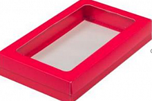 Коробка для клубники в шоколаде 250 х 150 х 40 мм (красная матовая)