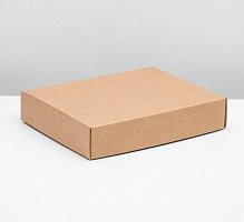 Коробка сборная без печати крышка-дно бурая без окна 29 х 23,5 х 6 см