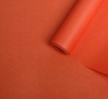 Бумага упаковочная крафт двусторонняя, оранжевый, 0,5 х 10 м, 70 гр/м2