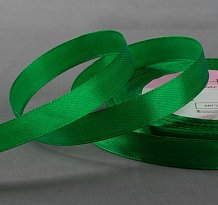 Лента атласная, ,6 мм,10 мм,12 мм × 22 ± 1 м, цвет зелёный №19