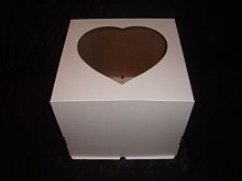 Крышка для торта 3-4 кг (300*300*250 с окном Сердце)