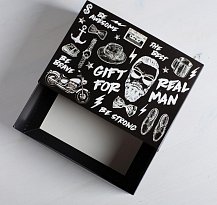 Коробка складная Gift for real man, 25 × 18 × 10 см