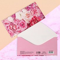 Конверт для денег «Розы», 16,5 × 8 см