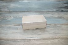 Коробка для эклеров (VM) с прозрачной крышкой - 25 х 15 х 5 см , цвет - белый 