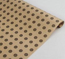 Бумага упаковочная крафт "Горох серый", 0,7 х 10 м, 40 г/м²Б