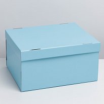 Складная коробка, голубая, 31,2 х 25,6 х 16,1 см
