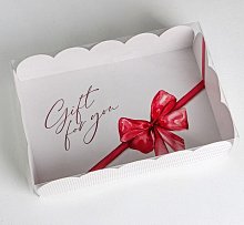 Коробка подарочная с PVC-крышкой Gift for you, 20 × 30 × 8 см