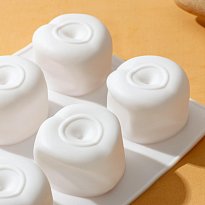 Форма для выпечки и муссовых десертов KONFINETTA «Персики», 29,5×17×4,5 см, 8 ячеек, цвет белый