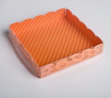 Коробка для кондитерских изделий с PVC-крышкой Bon appetit, 15 × 15 × 3 см