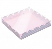 Коробка для кондитерских изделий с PVC-крышкой «Чудеса вокруг нас», 18 × 18 × 3 см