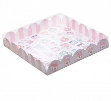 Коробка для кондитерских изделий с PVC-крышкой «Доброе утро!», 18 × 18 × 3 см