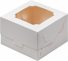 Коробка для бенто-торта белая 120х120х80,160х160х80 мм 