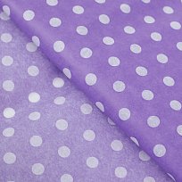 Бумага упаковочная тишью "Горох", фиолетовый, 50 х 66 см