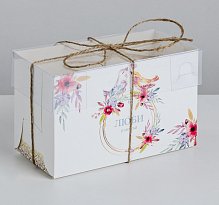 Коробка для капкейка «Люби и мечтай», 16 × 8 × 10 см