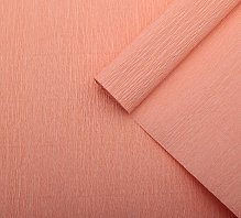 Бумага креп, простой, цвет персиковый, 0,5 х 2,5 м