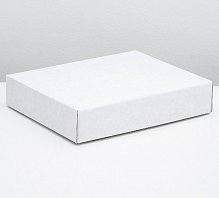 Коробка сборная без печати крышка-дно белая без окна 29 х 23,5 х 6 см