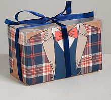 Коробка для капкейка «Настоящему мужчине», 16 × 8 × 10 см