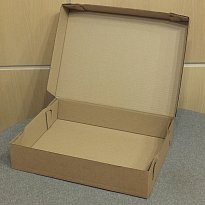 Коробка 40*30*8 (см.) из натурального гофрокартона, для пирогов и других пищевых продуктов и выпечки