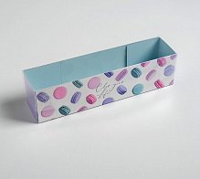 Коробочка для макарун с PVC крышкой Color your life, 19,5 х 5 х 4,5 см