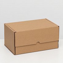 Коробка самосборная "Почтовая", бурая, 30 х 20 х 15 см